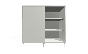 Kitchen Base Left Corner Cabinet With Adjustable Shelves. 