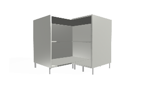 Kitchen Base Full Corner Cabinet With Adjustable Shelves. 