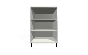 Virtuvės pastatoma spintelė su reguliuojamomis lentynomis. 